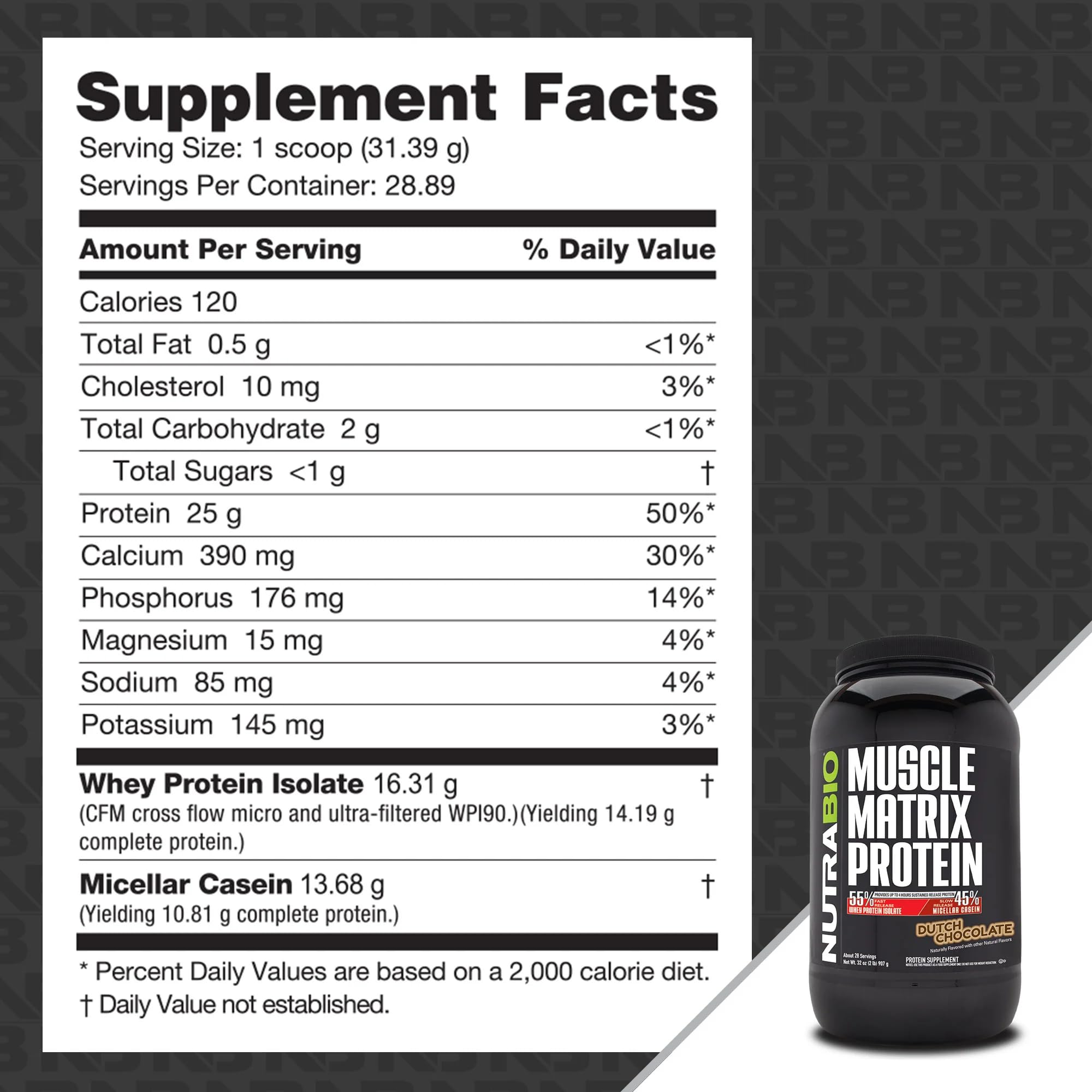 NutraBio Muscle Matrix serving scoop for precise dosage.