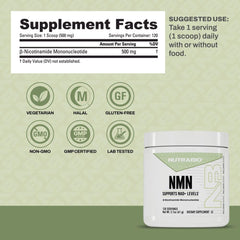 NutraBio NMN capsules closeup highlighting compact daily supplement