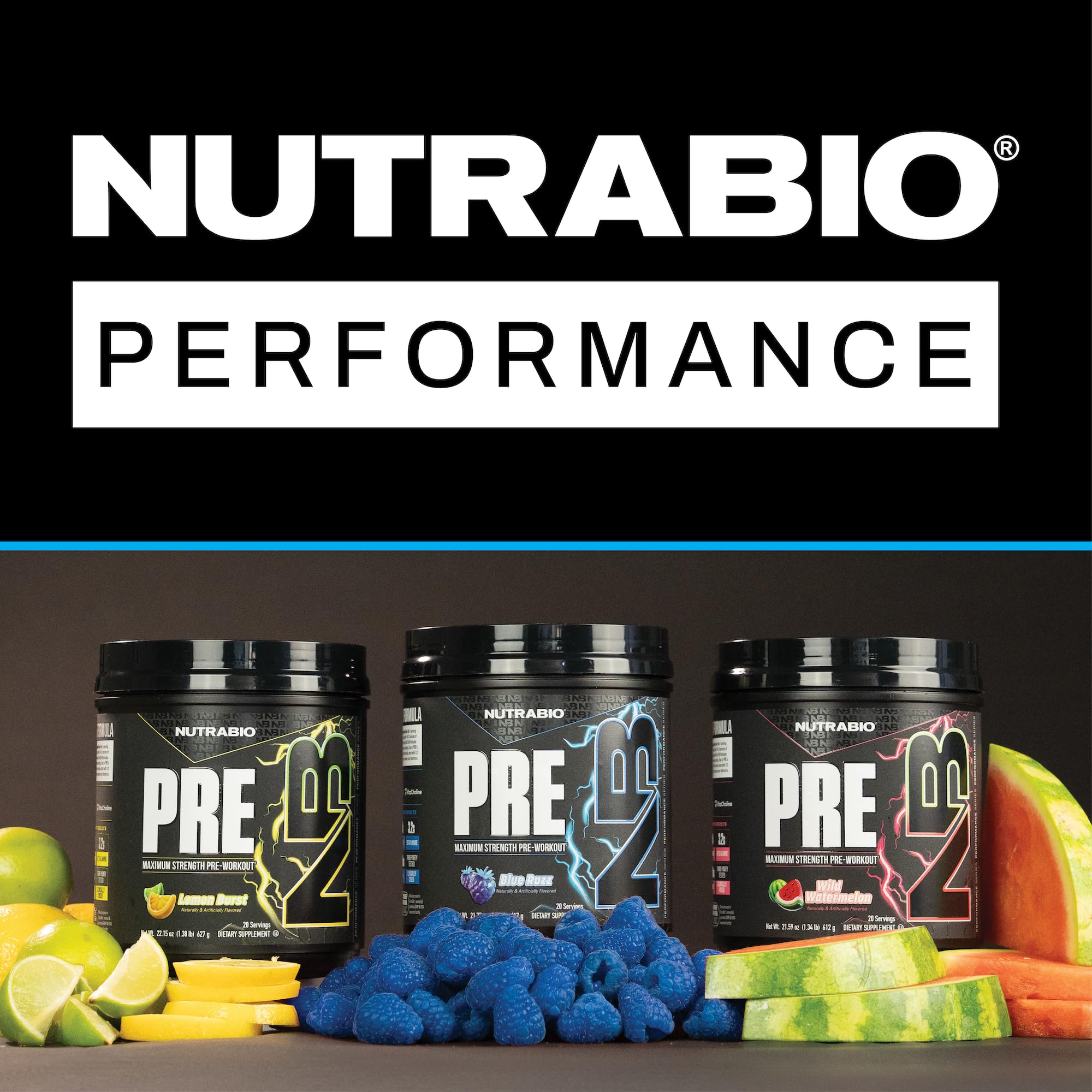 NutraBio Preworkout Blue Razz athlete in gym optimizing focus