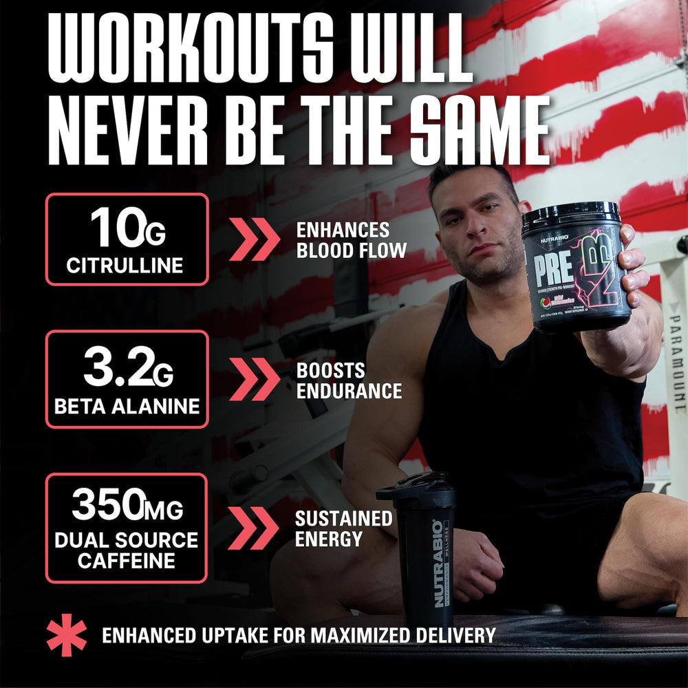 NutraBio Preworkout Watermelon powder dissolving in water for clean, sugar-free performance support.