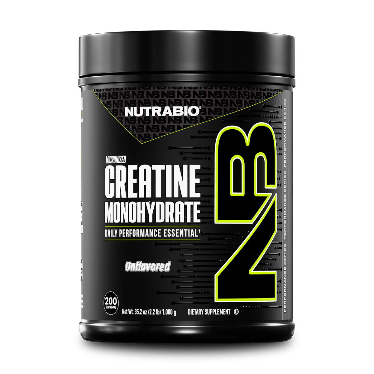 NutraBio Pure micronized creatine bottle for dedicated training sessions