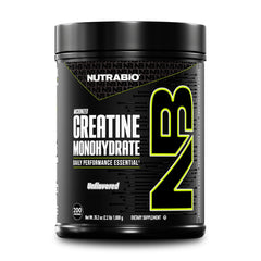 NutraBio Pure micronized creatine bottle for dedicated training sessions