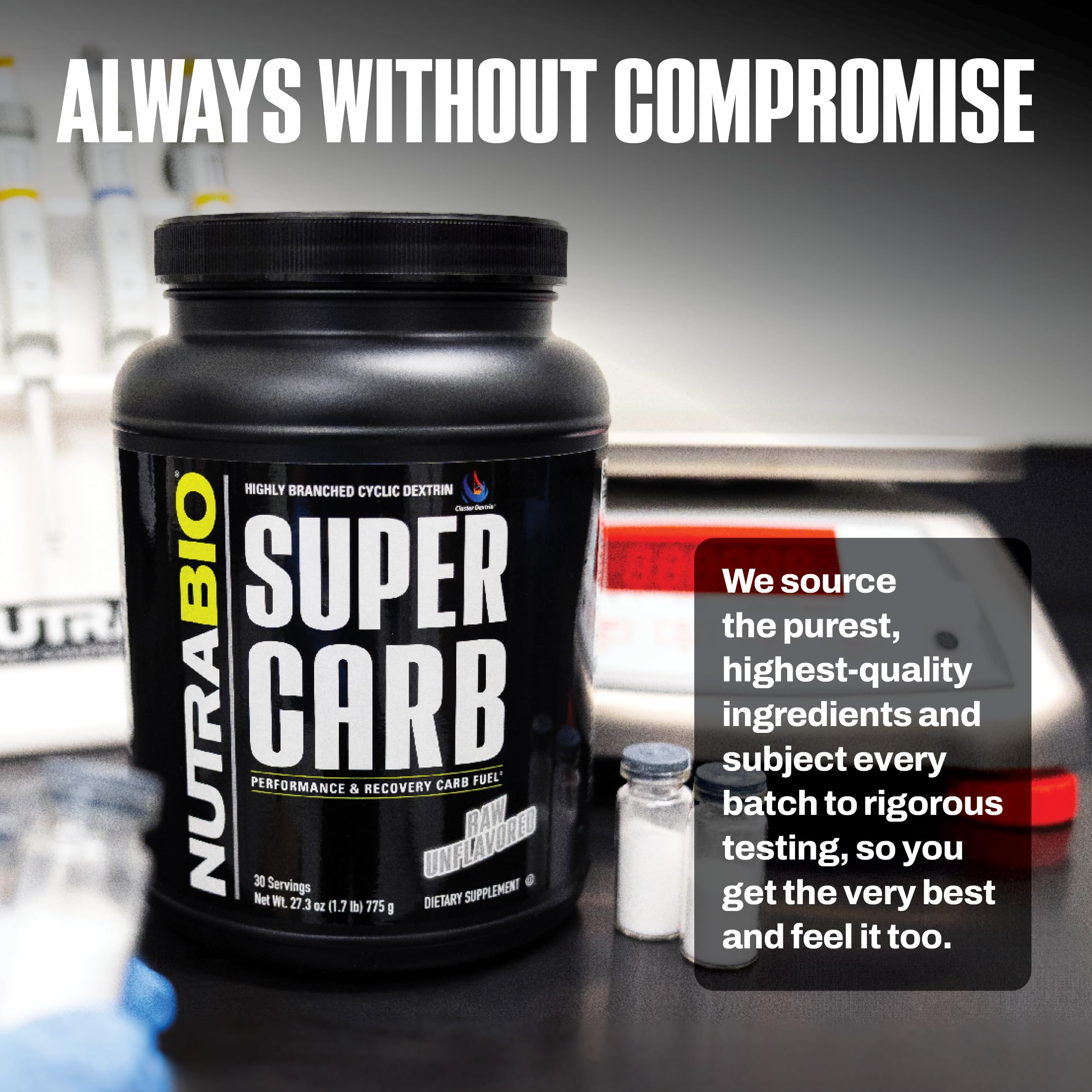 NutraBio Super Carb mixed drink depicts steady energy during workouts.