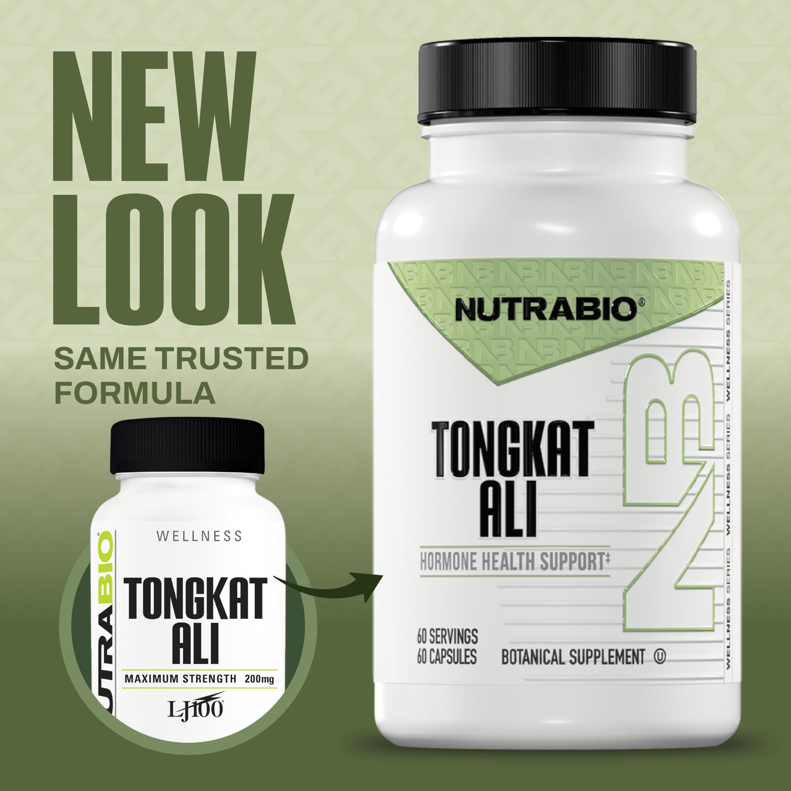 NutraBio Tongkat Ali Longjack capsules close-up convenient daily use