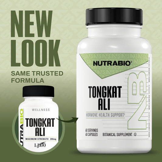 NutraBio Tongkat Ali Longjack capsules close-up convenient daily use