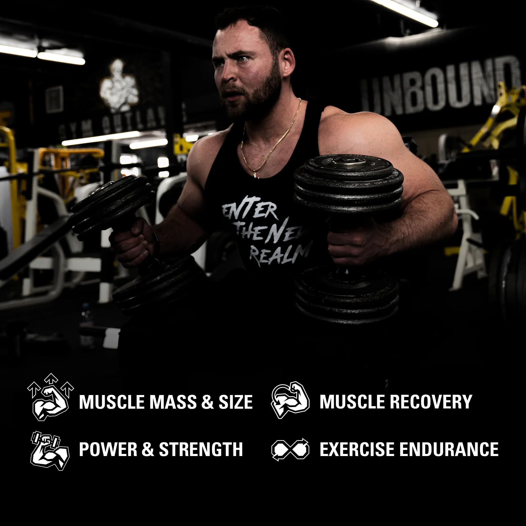 NutraBio Unbound BYLD capsules close-up highlighting recovery support.