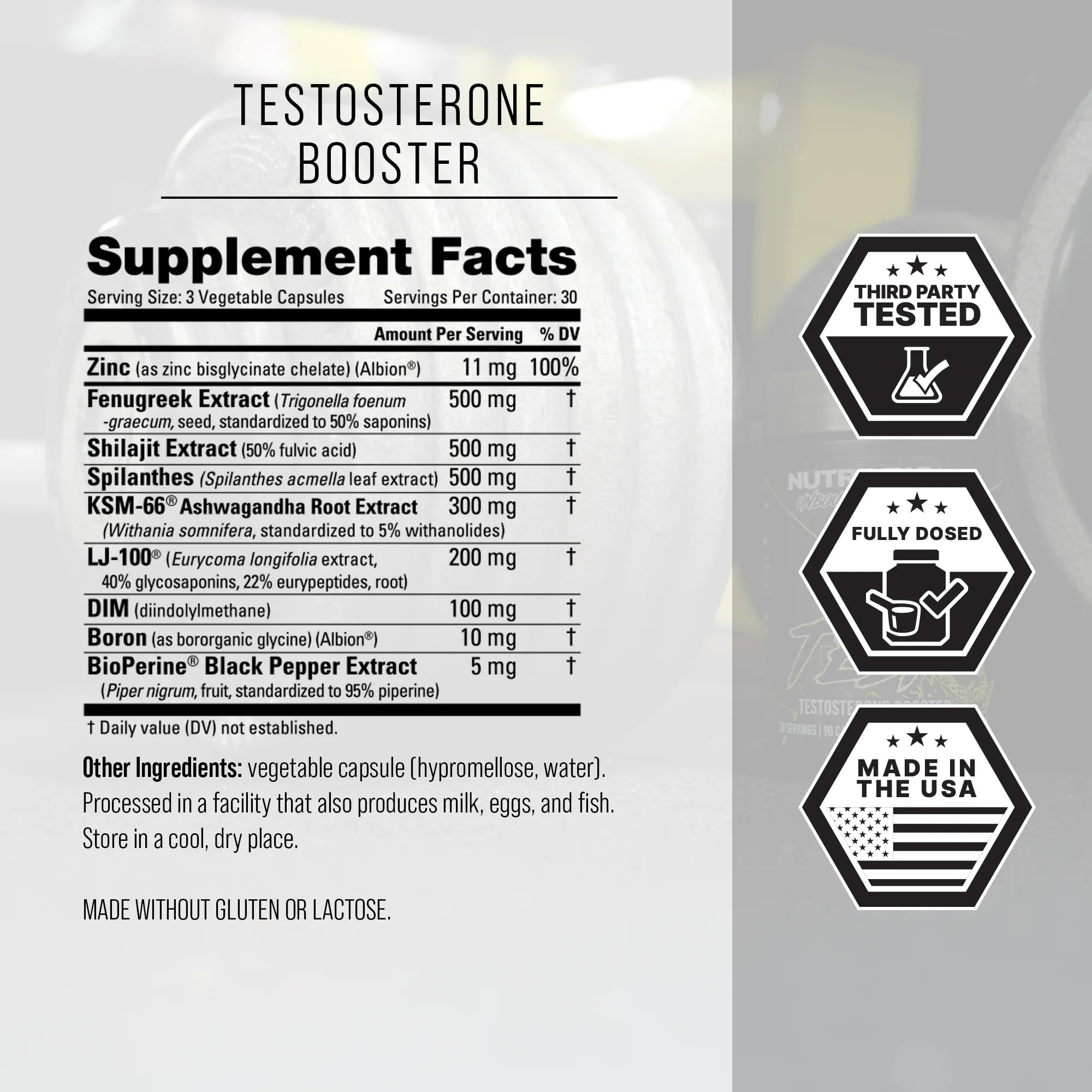 NutraBio Unbound Test athlete during lift showing focus and intensity