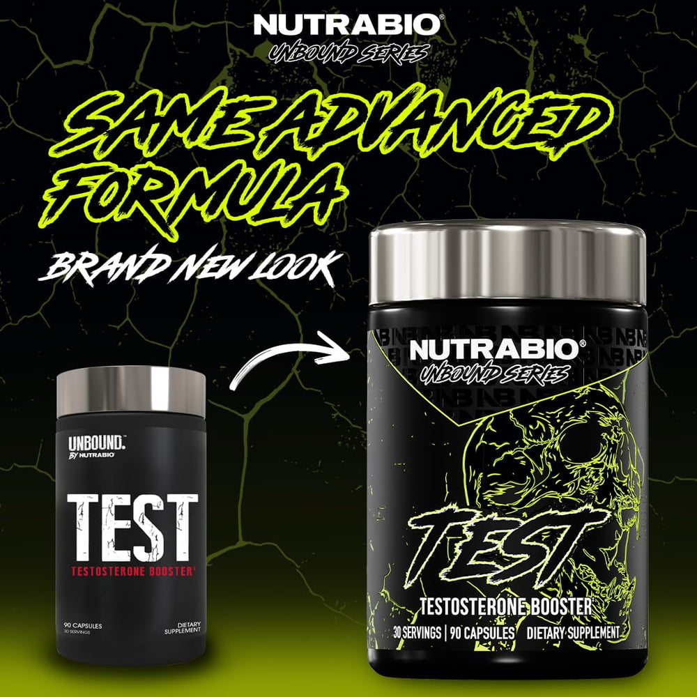 NutraBio Unbound Test bottle back with ingredient highlights and info