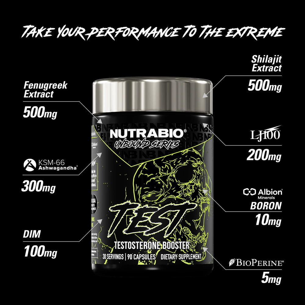 NutraBio Unbound Test capsules pack for easy daily supplementation