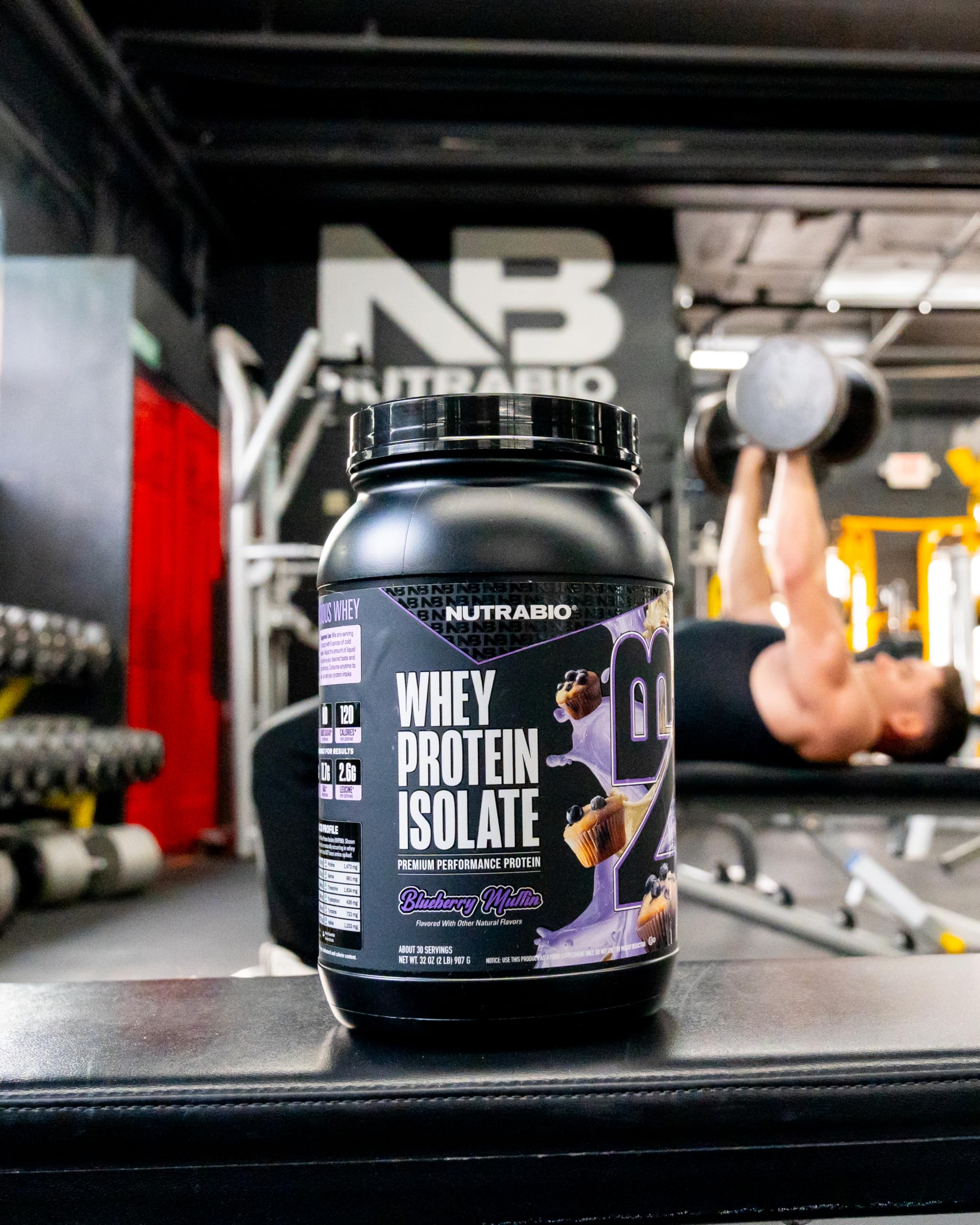 NutraBio label close-up emphasizing clean, non-GMO formula.