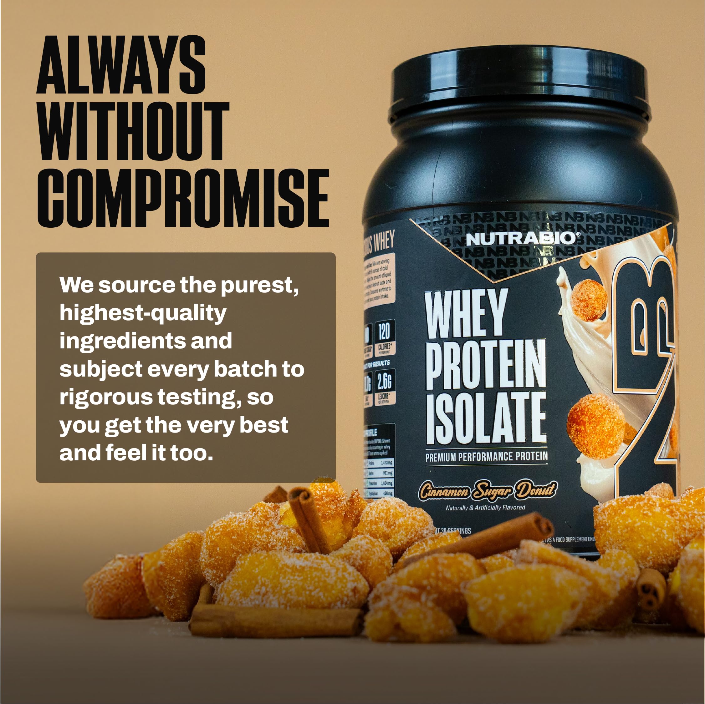 NutraBio shake in a gym bag for on-the-go protein boost