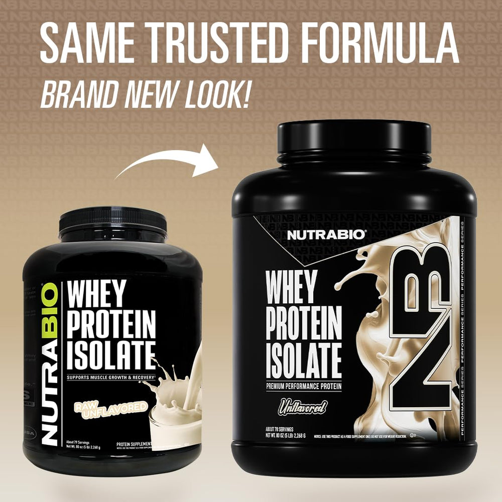 NutraBio Whey Isolate shaker-mix image for smooth recovery drinks.
