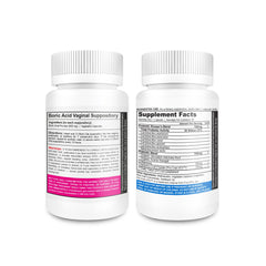 NutraBlast boric acid suppositories with applicator for easy insertion before bed.