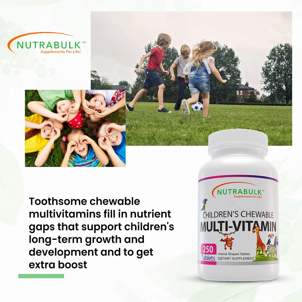 NutraBulk Children's Chewables in lion shapes support routine with tasty nutrition