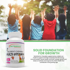 NutraBulk Children's Chewables orange flavor bottle for tasty vitamin aid