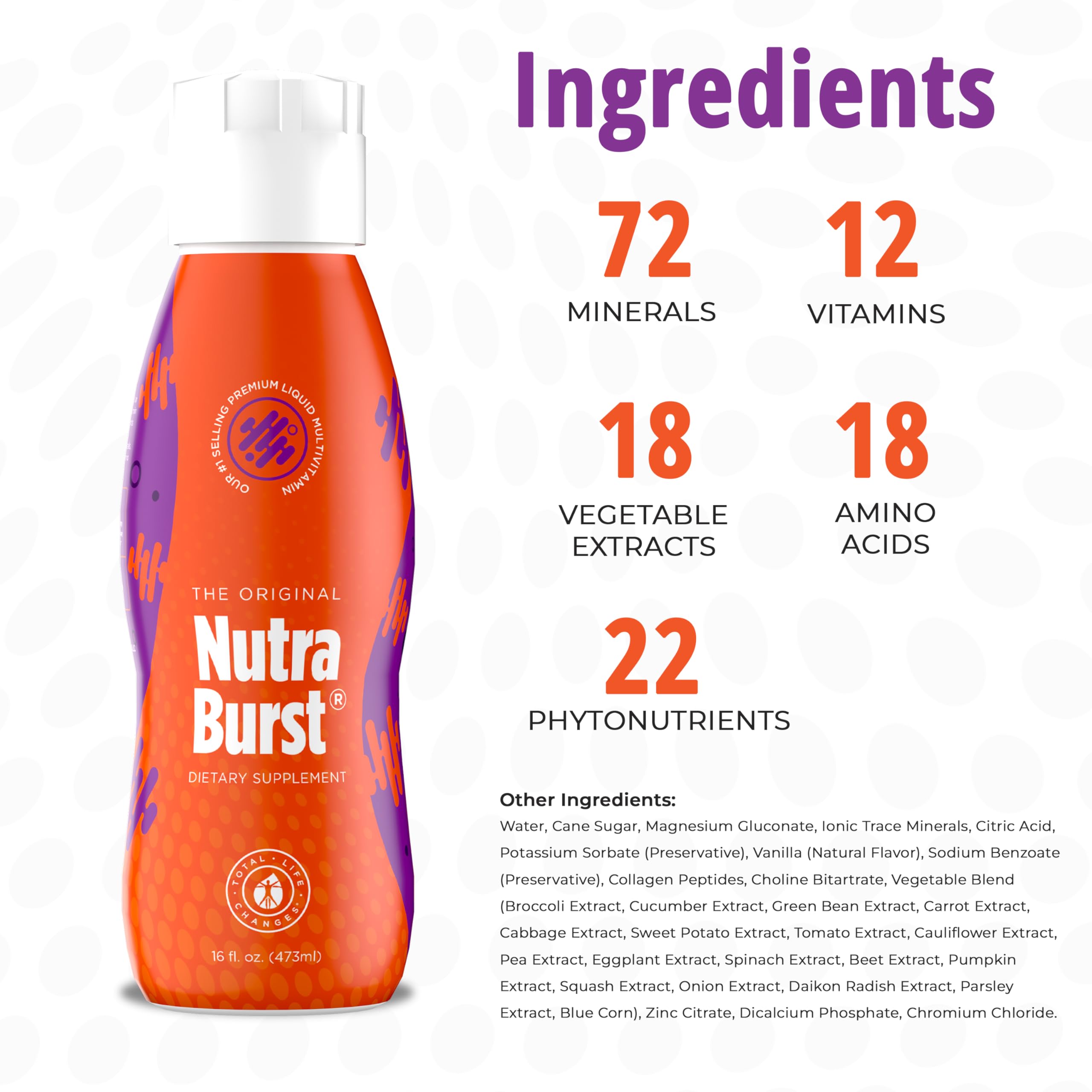 NutraBurst spoon dispense showing one tablespoon dose.