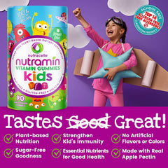 Nutracelle Nutramin natural flavors banner with strawberry, cherry, orange