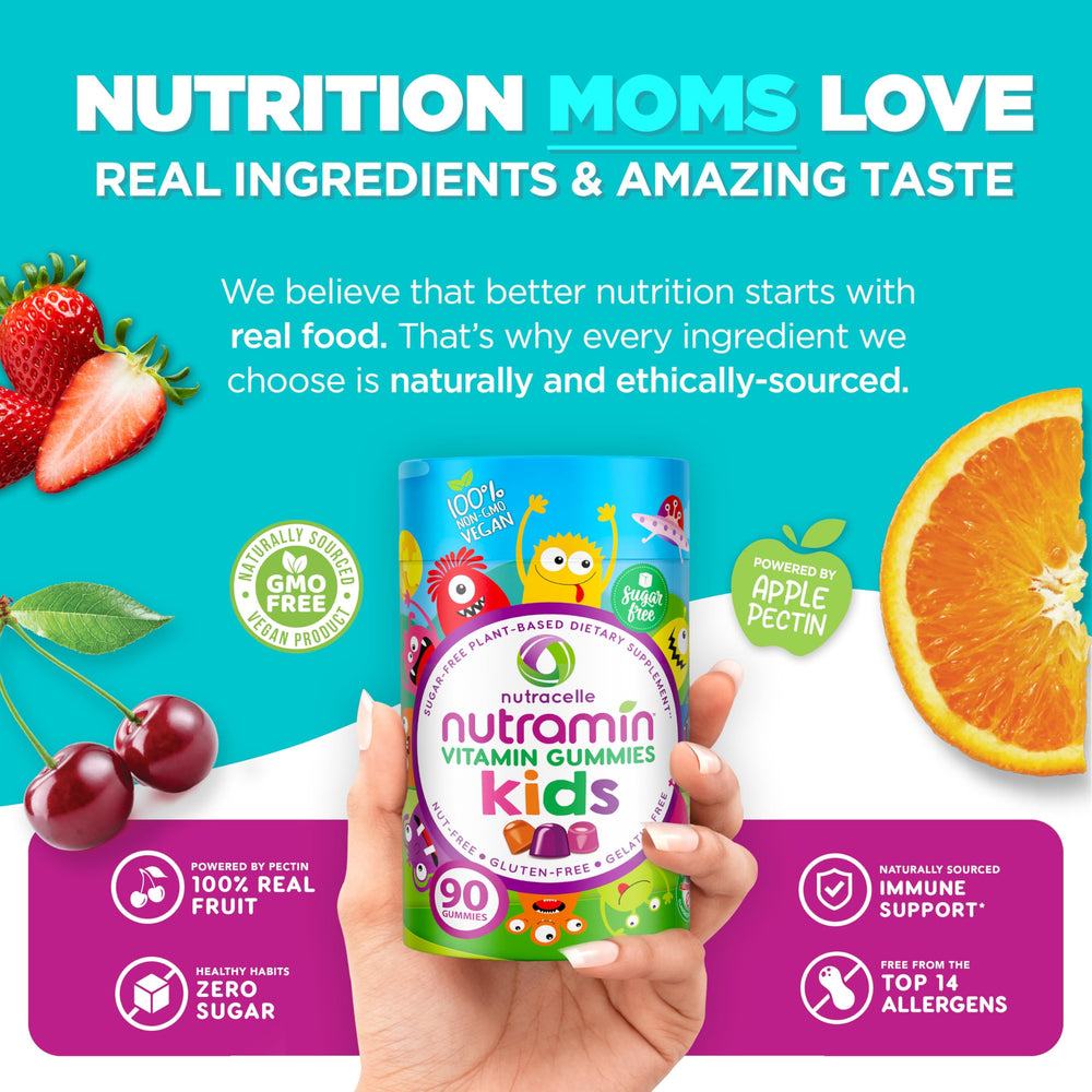 Nutracelle Nutramin sugar-free gummy bottle with natural sweeteners