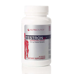 Nutraceutics TestronSX bottle front with 60 caplets for daily vitality.