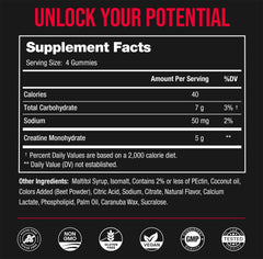 NutraChamps Creatine Gummies Watermelon Flavor offering sugar-free, tasty energy for workouts.