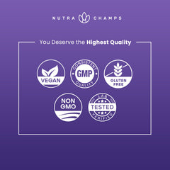 NutraChamps dosage options of 2.5mg, 5mg, and 10mg.