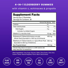 NutraChamps Elderberry Gummies close-up highlighting natural berry taste and chewy texture