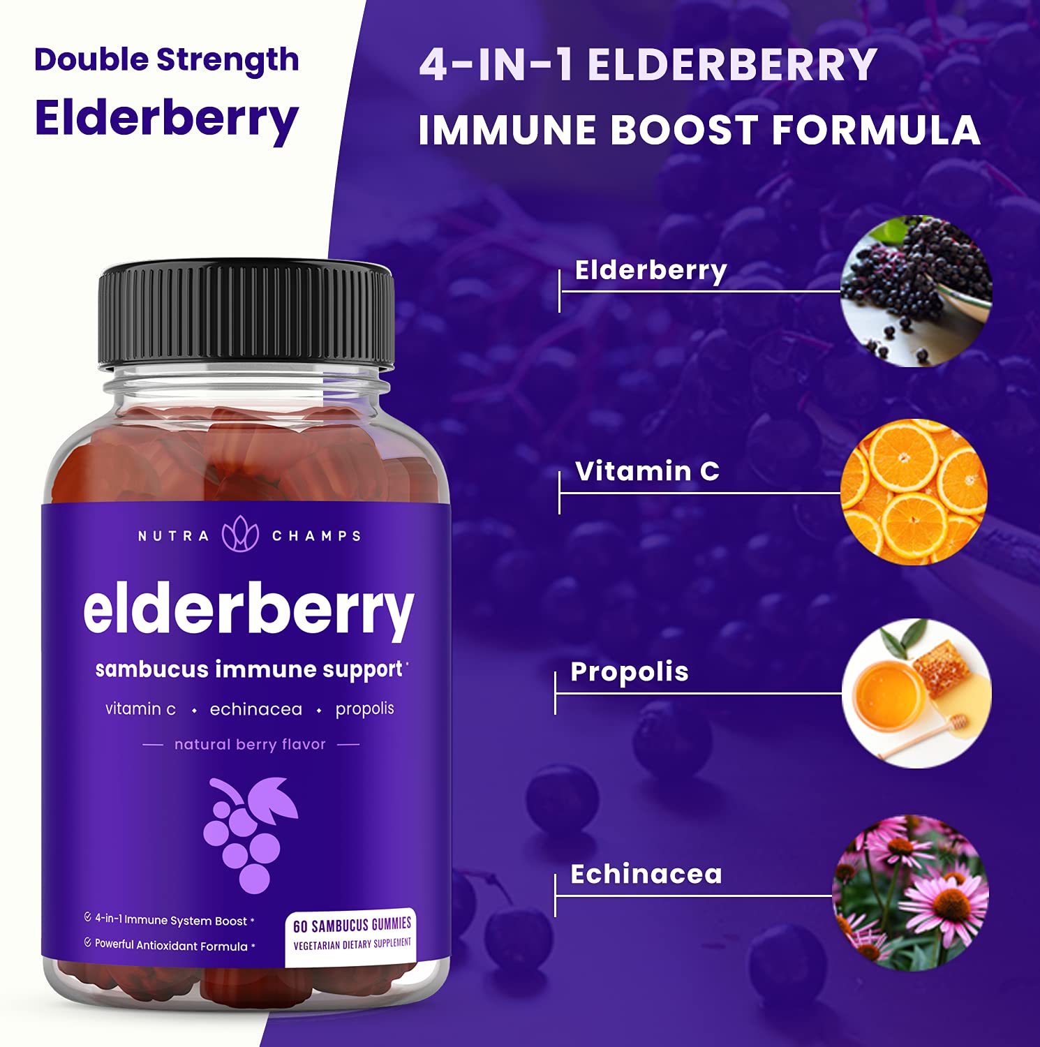 NutraChamps Elderberry Gummies kid-friendly dosing for family routines