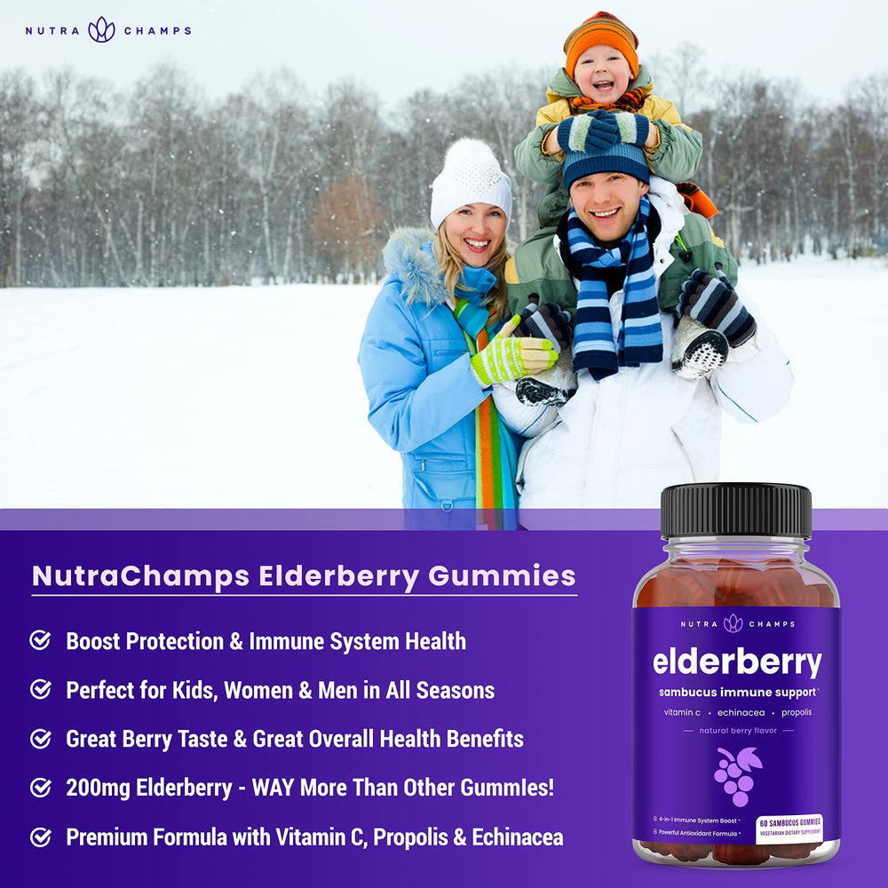 NutraChamps Elderberry Gummies vitamin C boost for daily routine