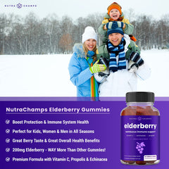 NutraChamps Elderberry Gummies vitamin C boost for daily routine