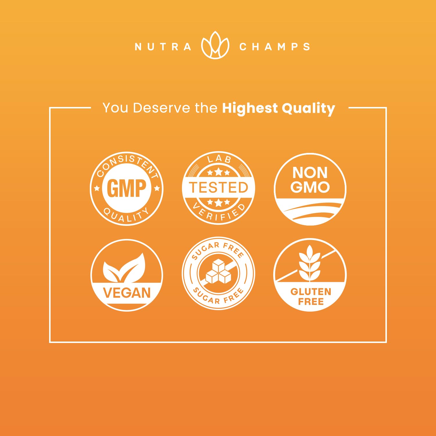 NutraChamps Kids Gummies Peach bottle provides tasty growth support for kids.