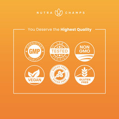 NutraChamps Kids Gummies Peach bottle provides tasty growth support for kids.