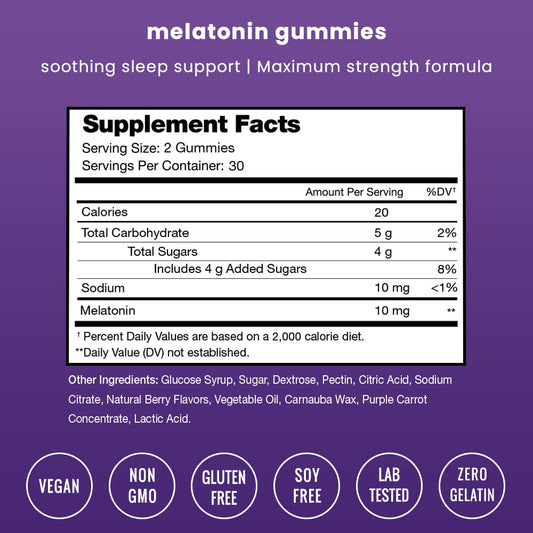 Close-up of NutraChamps melatonin gummies strawberry flavor for easy bedtime ritual