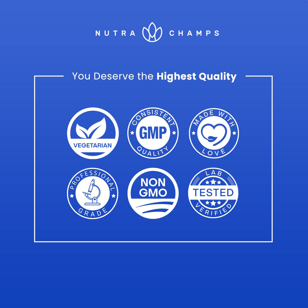NutraChamps gummies on hand illustrating easy daily chewable health support.