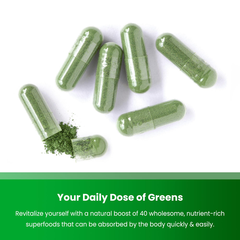 NutraChamps Organic Super Greens serving demonstrates easy daily intake.