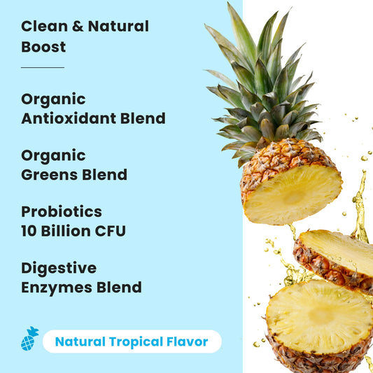 NutraChamps Super Greens daily dosage scoop for quick, easy mixing in your routine