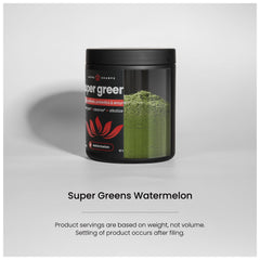 NutraChamps Super Greens packaging shown in a recyclable box.