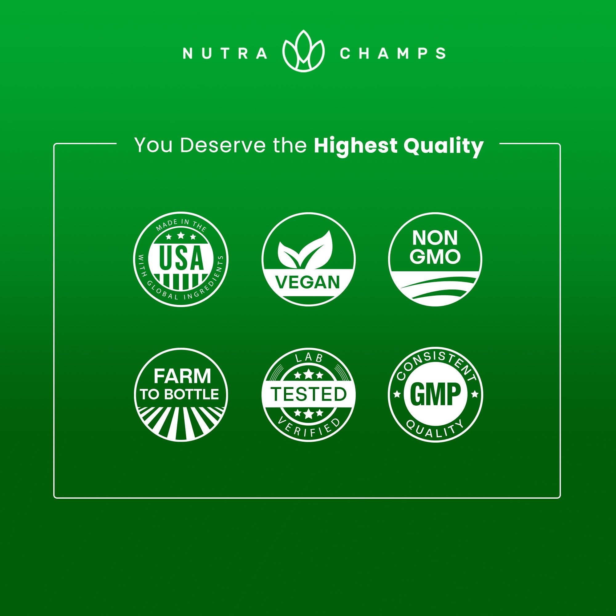 NutraChamps Super Greens powder jar top reveals convenient daily supplement.