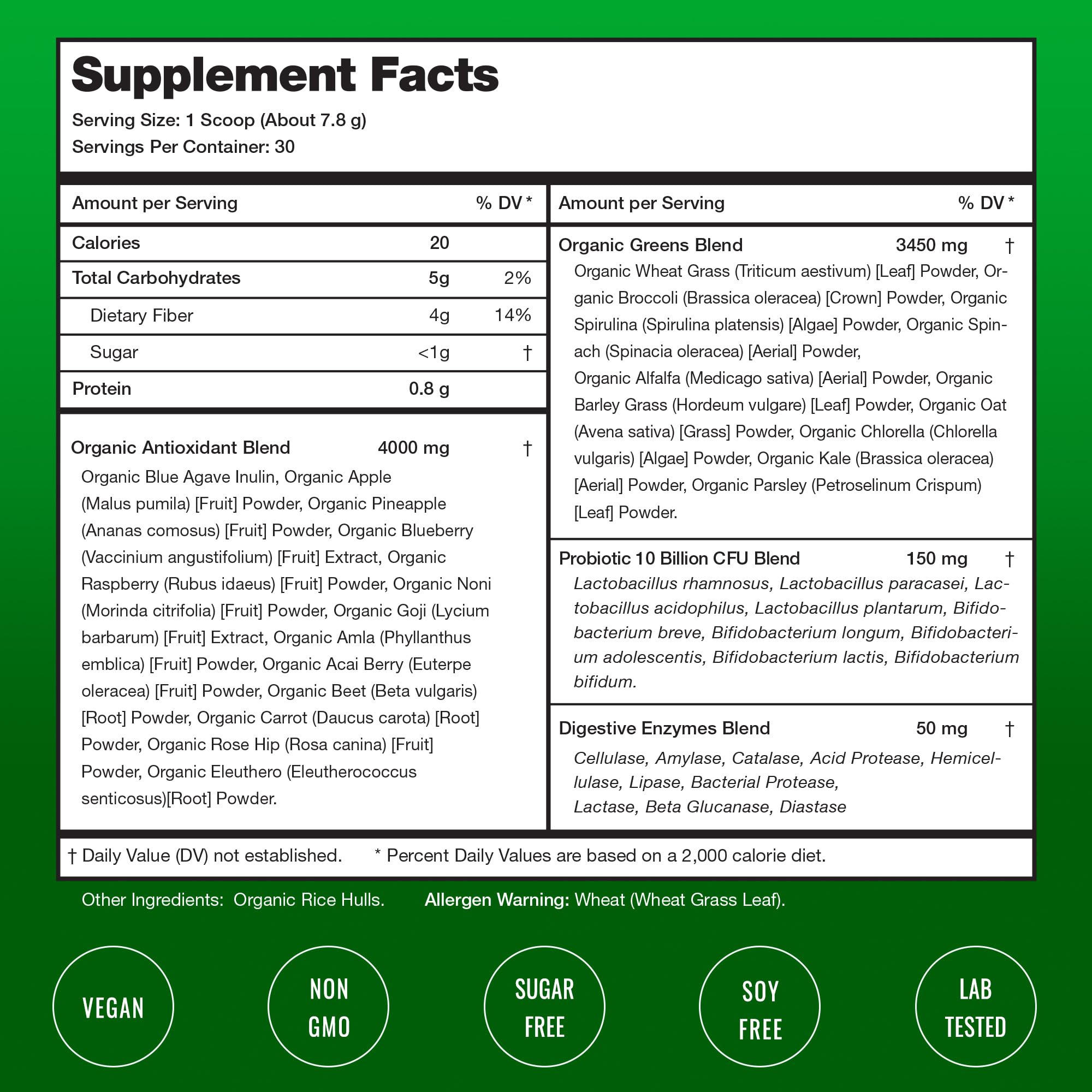 NutraChamps Super Greens prepared glass showcases vibrant color with refreshing taste.