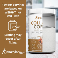 NUTRACOLLAGEN powder mixes quickly into recipes with a coffee note.