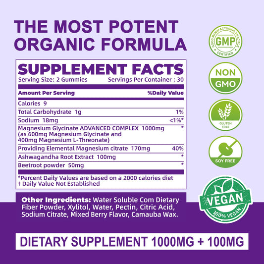 NUTRAGOGO Ashwagandha Gummies berry flavor supports calm mood.