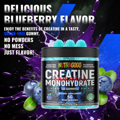 Close-up of NUTRAGOGO Creatine Gummy texture in a sample bite
