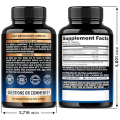 Close-up of NutraHarmony ALA 600mg capsules highlighting energy metabolism support.
