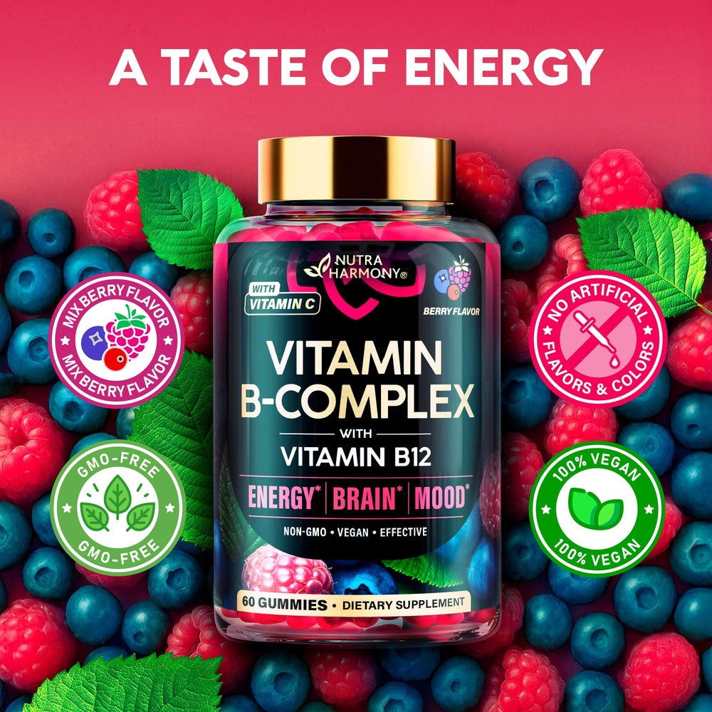 NUTRAHARMONY gummies texture and berry flavor close-up