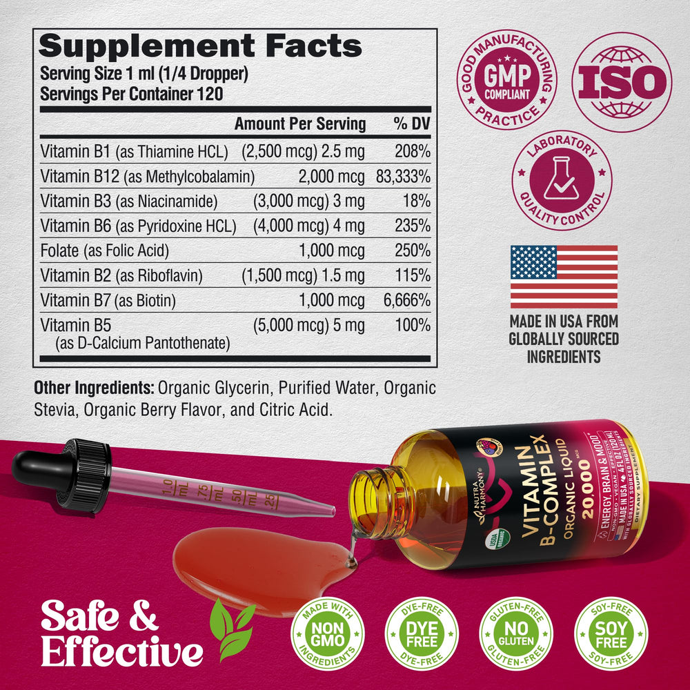 NUTRAHARMONY B-Complex aids metabolic cycles and methylation balance.