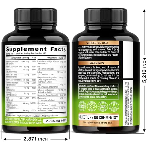 NutraHarmony Bariatric Multivitamin daily capsule shown for simple once-daily use.