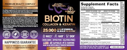 NUTRAHARMONY bottle label close-up highlights USA-made quality and GMP standards.