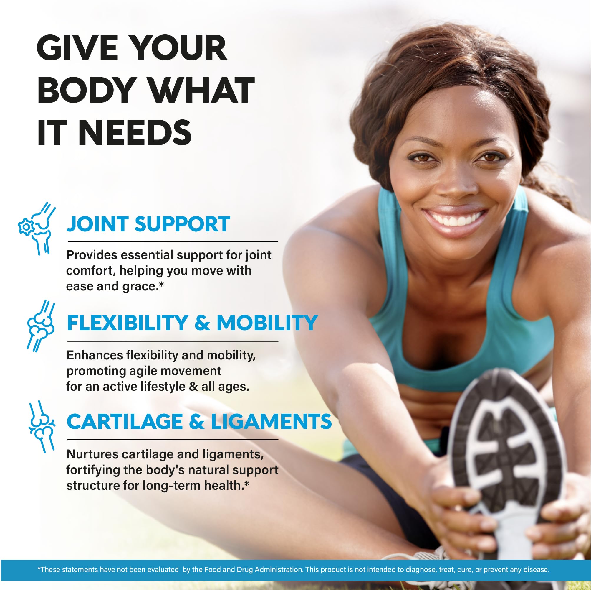 NutraHarmony capsules in hand illustrate easy daily joint support.