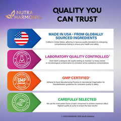 NutraHarmony dosage reminder graphic encouraging consistent use
