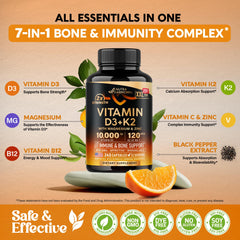 NUTRAHARMONY D3K2 with black pepper extract to boost absorption