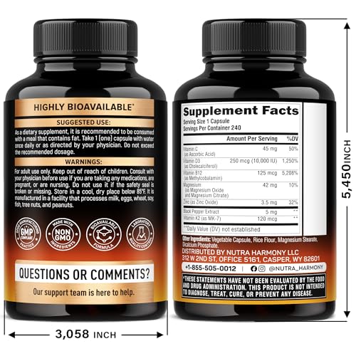 NUTRAHARMONY D3K2 capsules shown as a small, easy-to-swallow daily supplement
